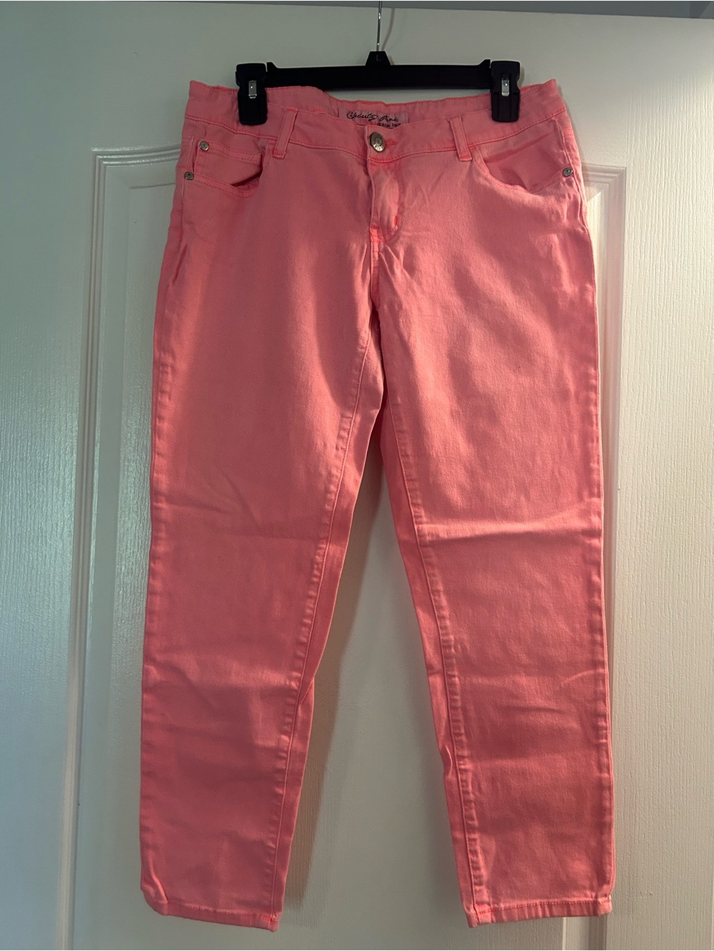 Celebrity Pink Skinny Jeans in Coral